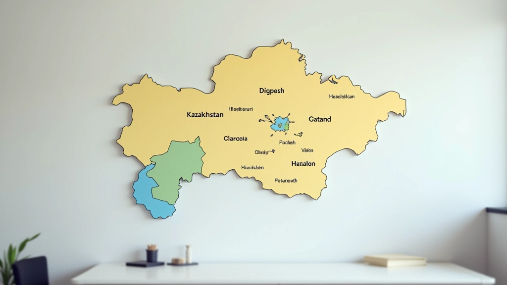 Карта Казахстана с отмеченными городами