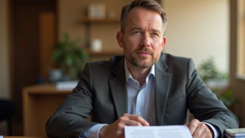 Человек разговаривает с риэлтором или управляющим в офисе по поводу проблем с жильём