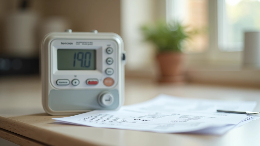 Квартирный счётчик электроэнергии и документ с коммунальными платежами